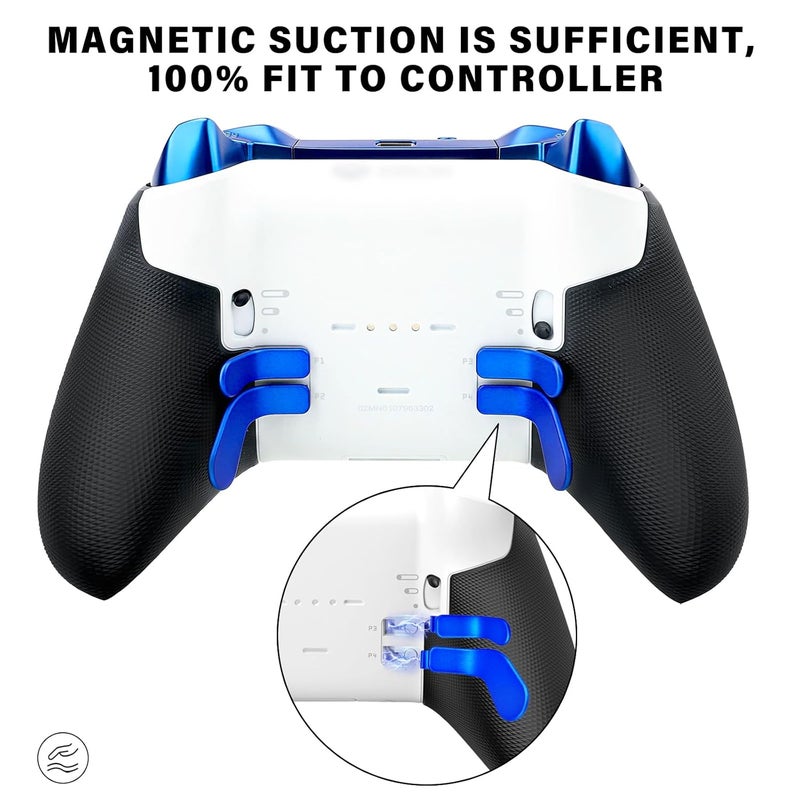 VANPARK Accessories for Xbox One Elite Series 2 Controller(Model 1797), Metal Thumbsticks Paddles Joysticks Replacement Parts Kits Compatible with Xbox Elite Wireless Controller Series 2 Core(Blue) - Image 4